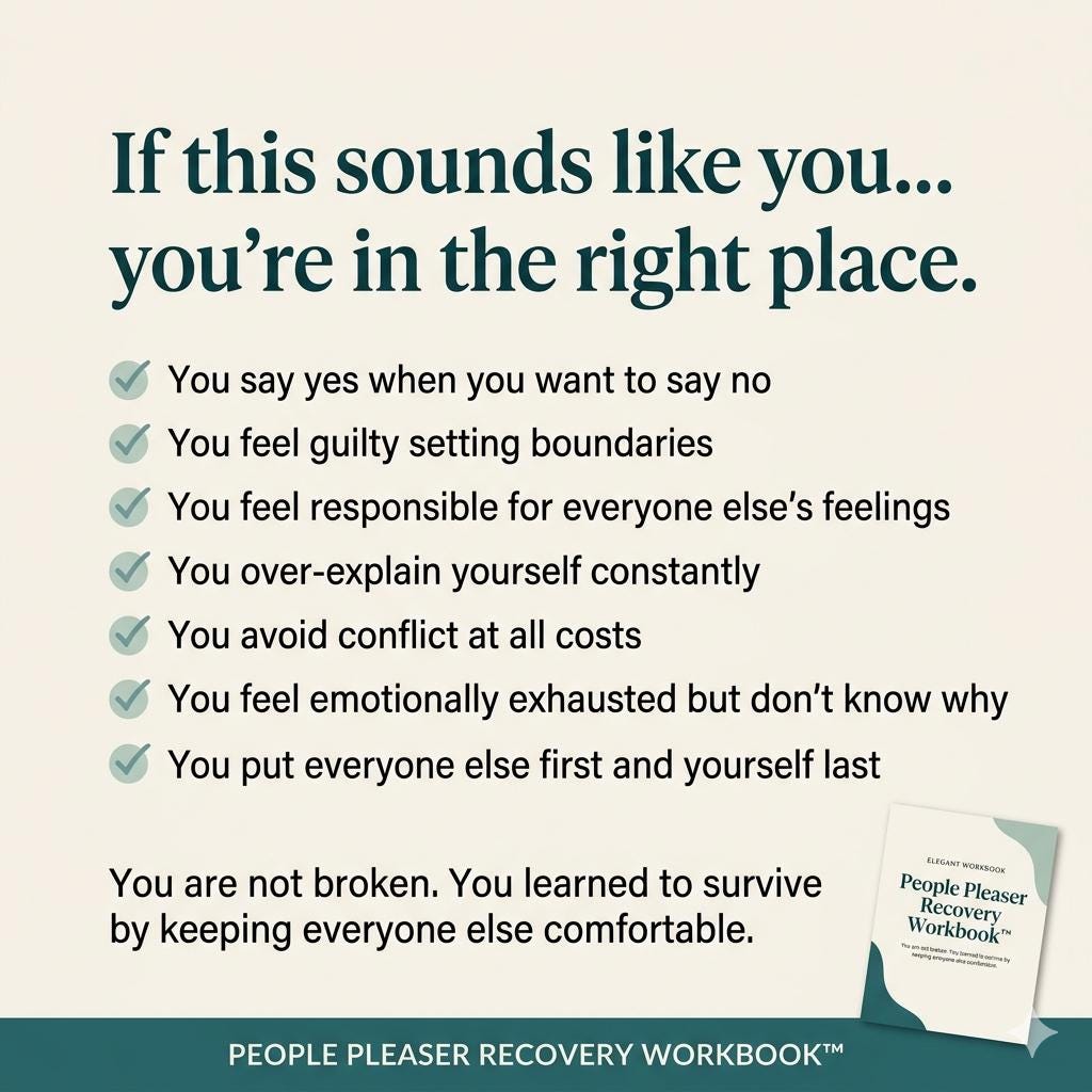 People Pleaser Recovery Workbook Boundaries and Self Worth Journal to Stop Overgiving Set Boundaries Without Guilt and Stop Self Abandonment - PokeTradingShop