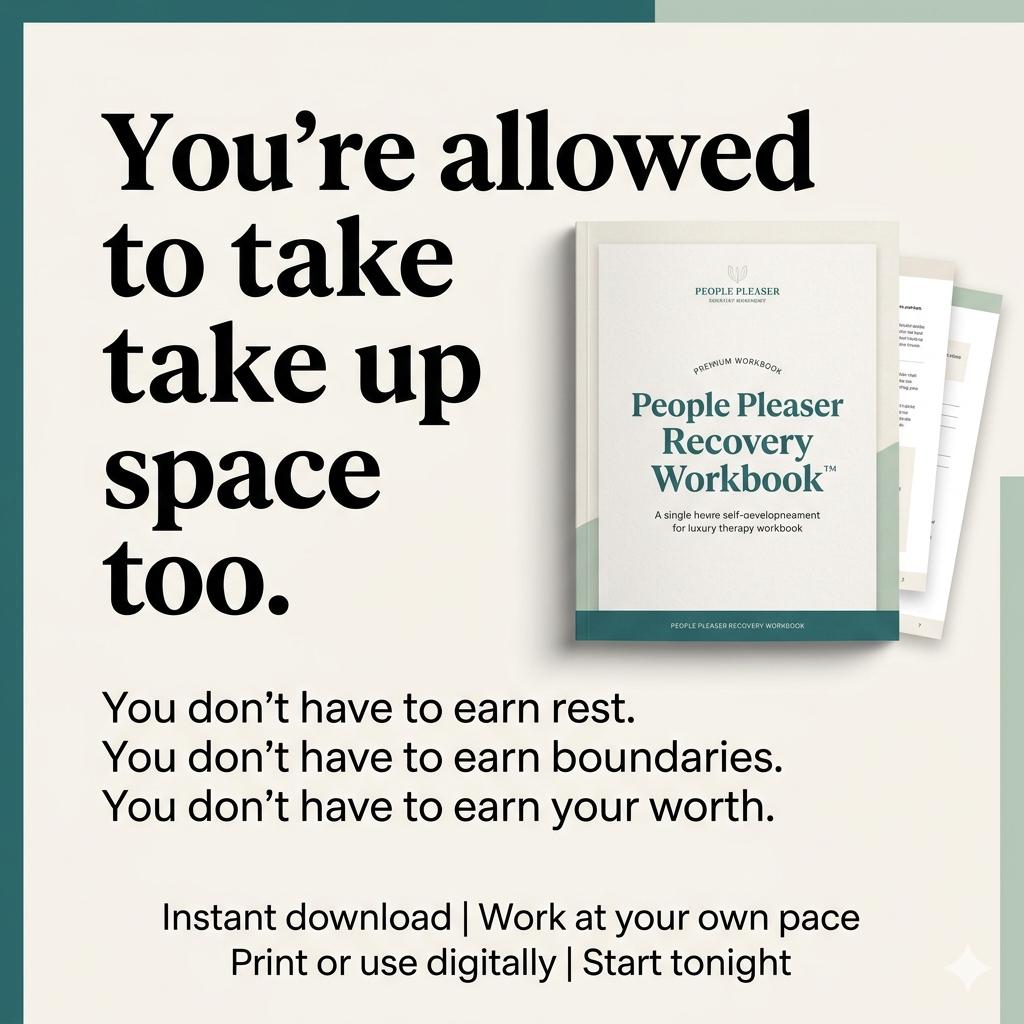 People Pleaser Recovery Workbook Boundaries and Self Worth Journal to Stop Overgiving Set Boundaries Without Guilt and Stop Self Abandonment - PokeTradingShop