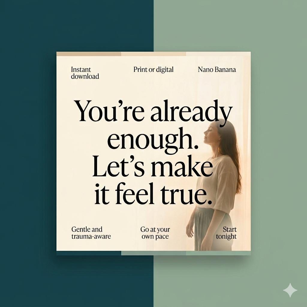 Inner Critic Workbook to Stop Negative Self Talk and Build Self Worth Self Esteem and Self Compassion Journal for Feeling Not Good Enough - PokeTradingShop