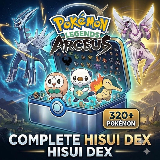 Complete Legends Arceus Pokedex 320 Pokémon Alpha Shiny Living Dex Pokémon HOME