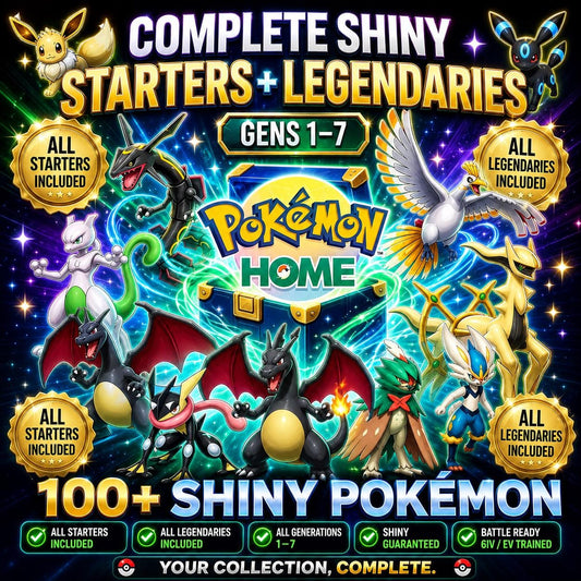 Pokemon HOME 6IV Shiny STARTERS And LEGENDARIES Pokemon Scarlet Violet Pokemon Sword Shield