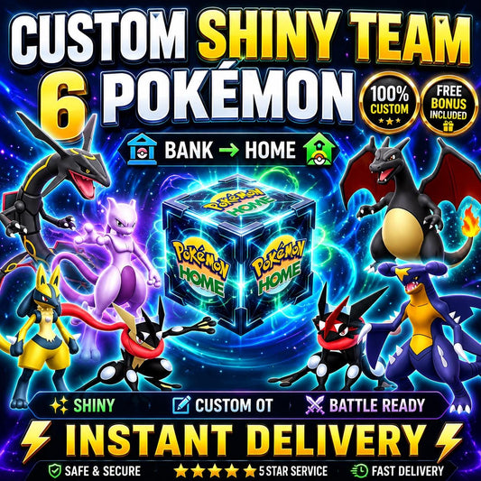 CUSTOM SHINY TEAM 6 Pokemon Home Pokopia Ready Build Your Own Bundle Any Species Battle Ready