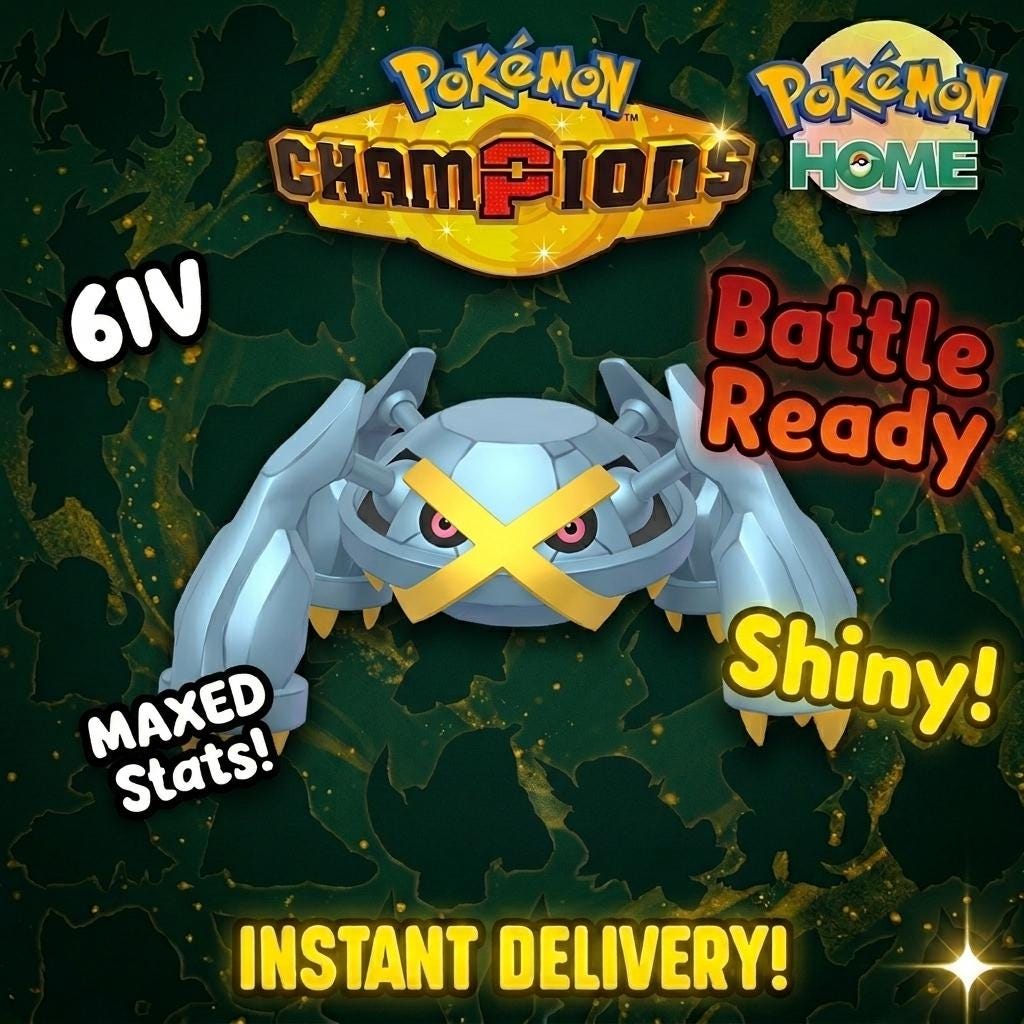 Shiny Metagross Pokémon Champions 6IV Competitive Battle Ready - PokeTradingShop