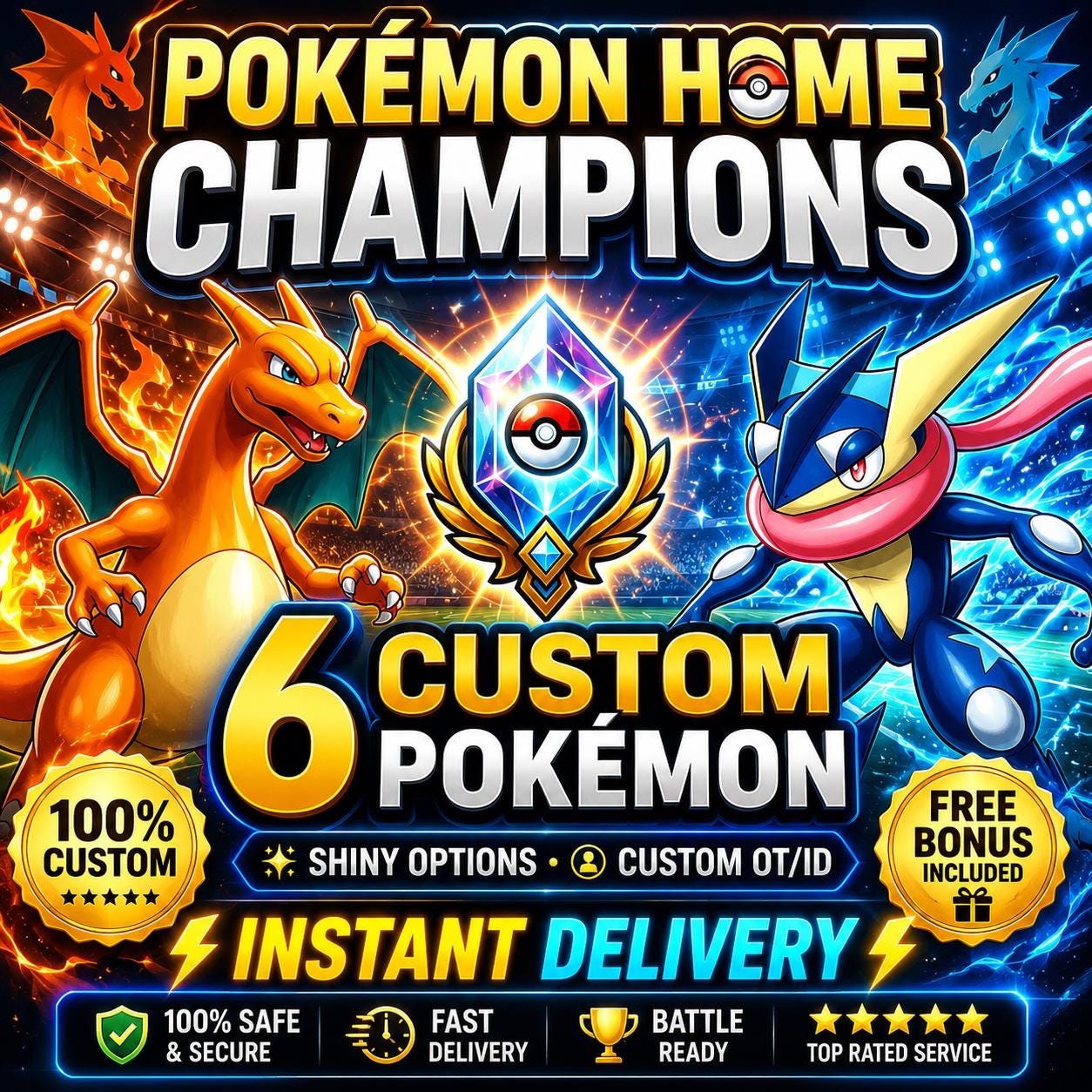 CUSTOM SHINY TEAM 6 Pokemon Champions Pokopia Ready Build Your Own Bundle Any Species Battle