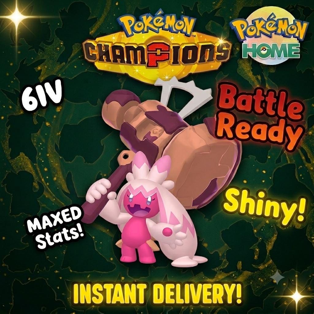 Shiny Tinkaton Pokémon Champions 6IV Competitive Battle Ready - PokeTradingShop
