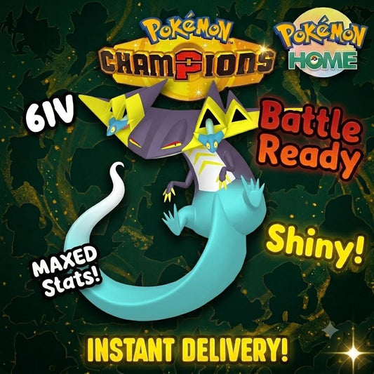 Shiny Dragapult Pokémon Champions 6IV Competitive Battle Ready