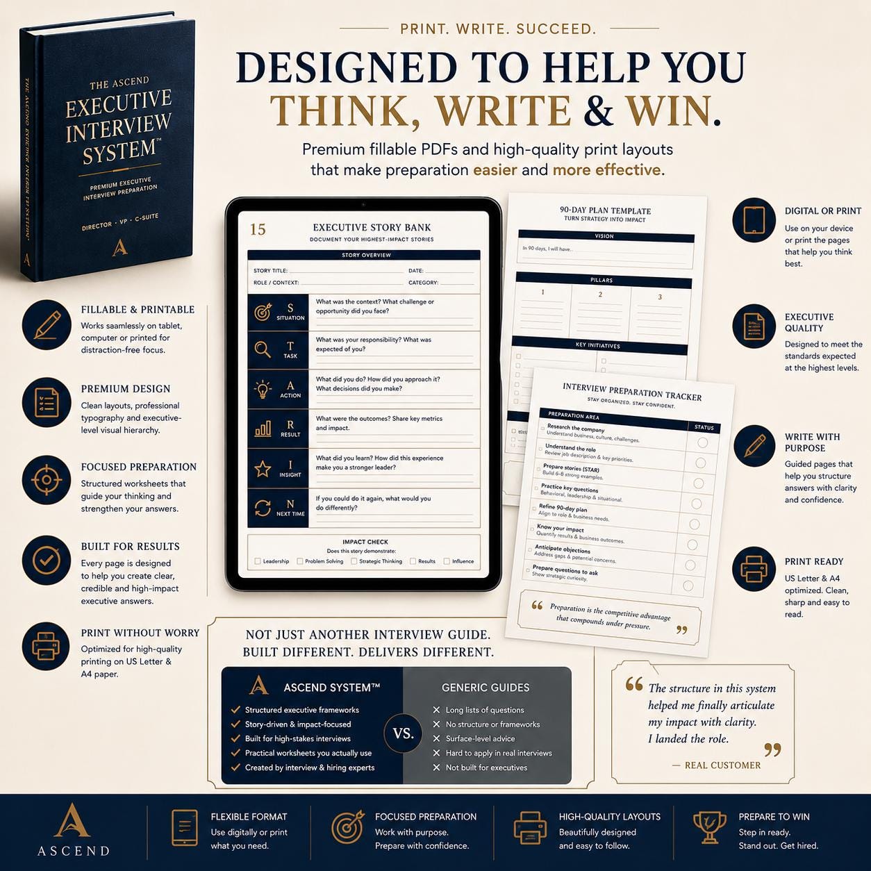 Executive Interview Prep Guide for Director VP and C Suite Leadership Interview Workbook PDF Download - PokeTradingShop