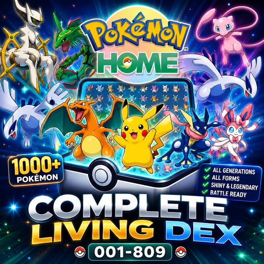 Complete Pokemon HOME Shiny Living Dex Gen 1 to 7 Finish Your Pokedex Fast Every Form Legendary
