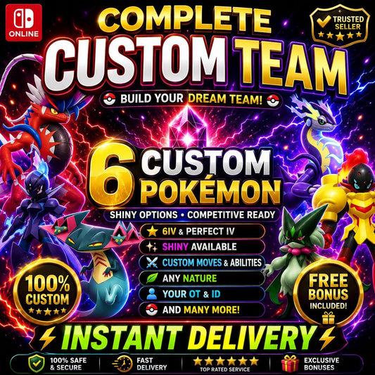 CUSTOM SHINY TEAM 6 Pokemon Scarlet Violet Pokopia Ready Build Your Own Bundle Any Species