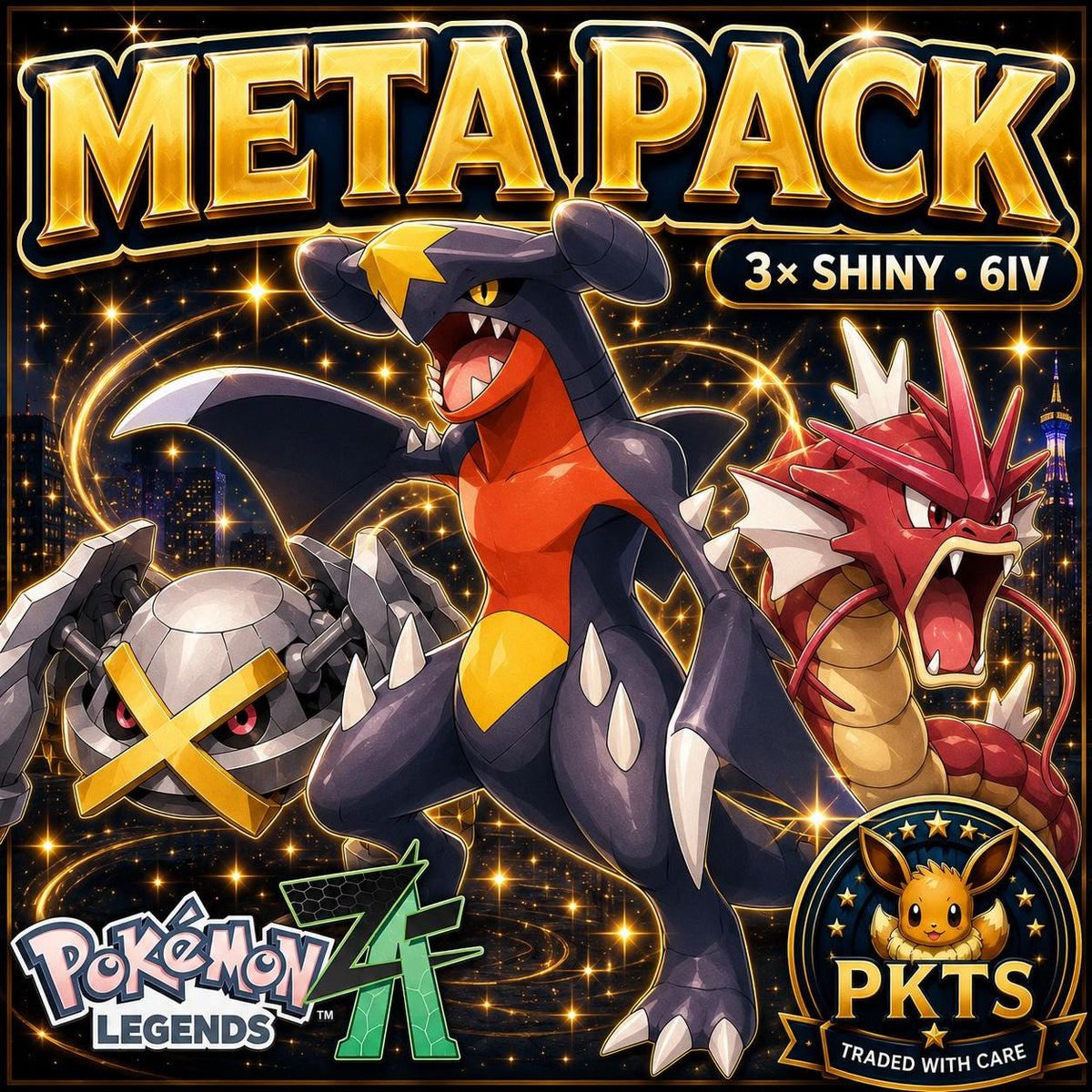 Shiny Ranked Team Pokemon Legends ZA, Garchomp Metagross Gyarados 6IV Battle Ready, Competitive Pokemon Team Bundle, Pokemon Trade