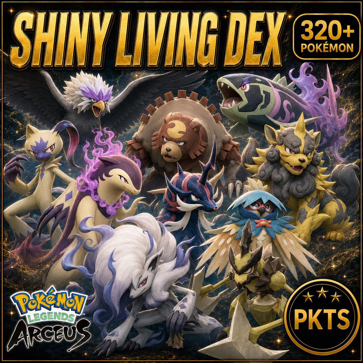 Complete Pokemon Legends Arceus Living Dex All Alpha Pokemon Hisuian Forms 320+ Pokemon Fast