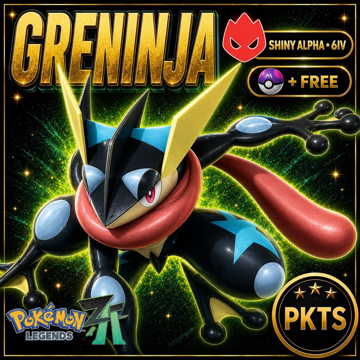 THE ULTIMATE GIFT Shiny Alpha Greninja 6IV Battle Ready Legends Za Prep