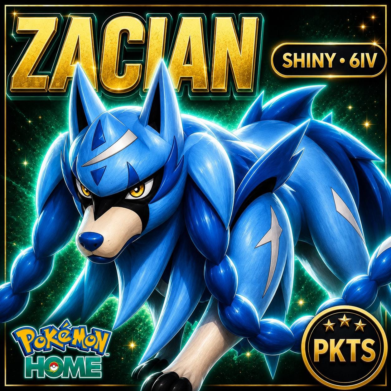 Shiny Zacian Pokémon HOME 6IV Competitive Battle Ready