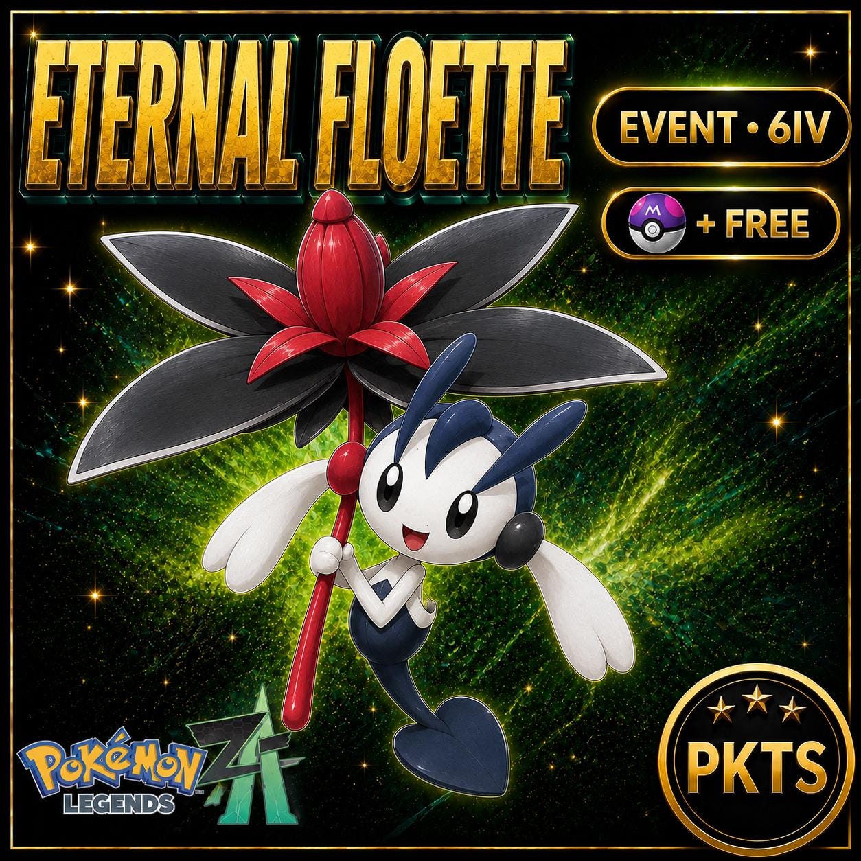 Pokemon ZA Non Shiny 6IV Eternal Floette Pokémon Legends ZA 6IV Competitive Battle Ready