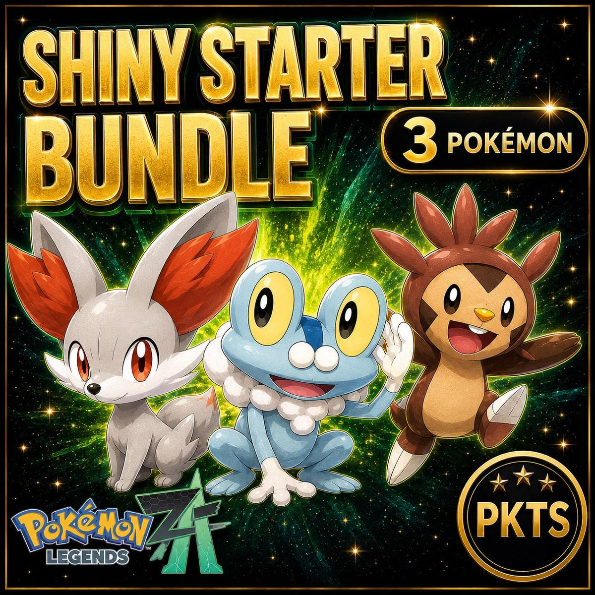 Pokemon Za STARTER Pack KALOS Shiny 6IV Pokémon Legends ZA 6IV Competitive Battle Ready