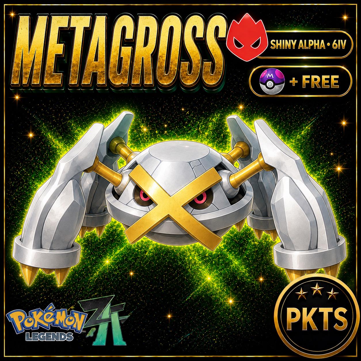 Shiny Alpha Metagross Pokémon Legends ZA 6IV Competitive Battle Ready
