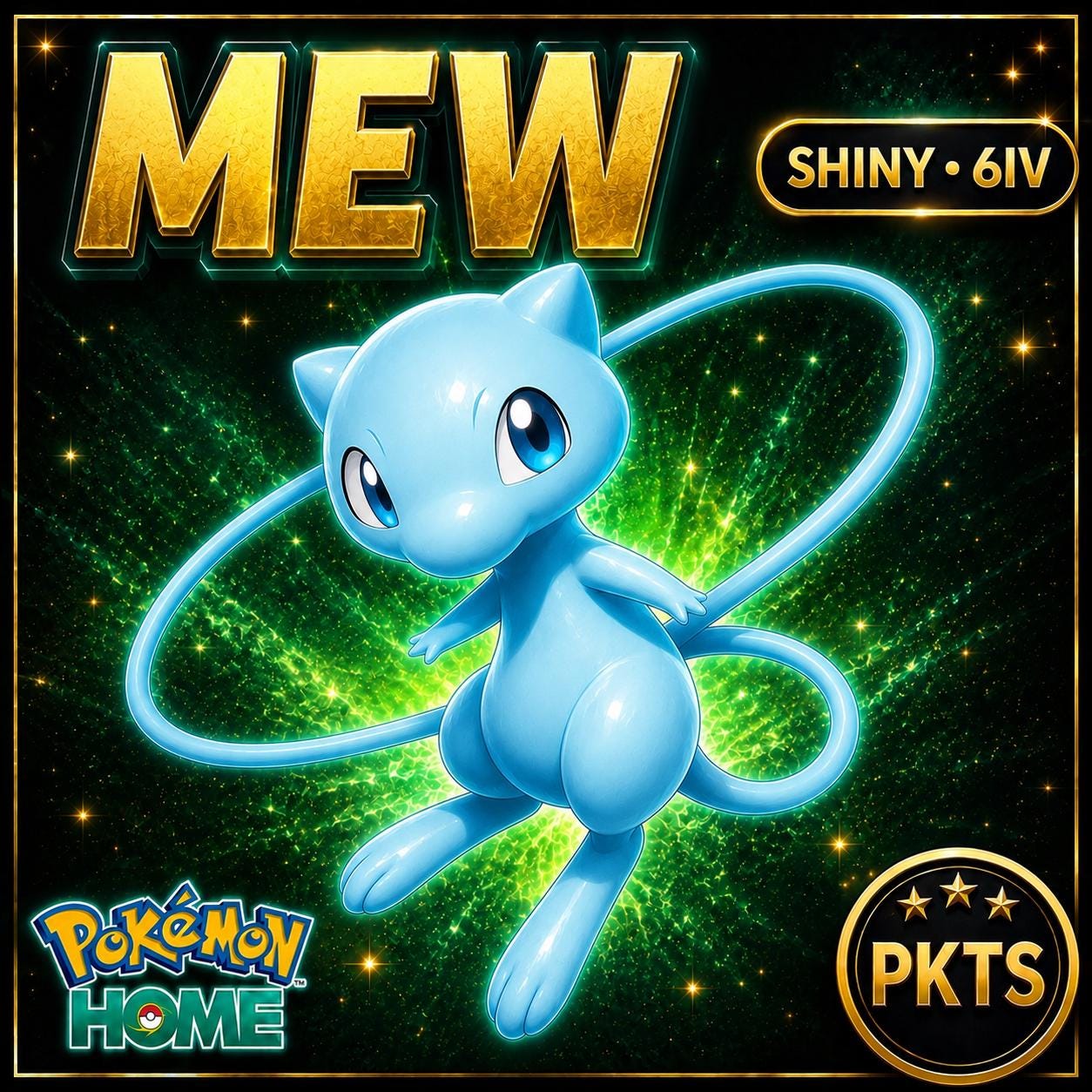 Shiny Event Faraway Island Mew Pokémon HOME Trade Level 30 Hoenn Region 2005 Scarlet Violet