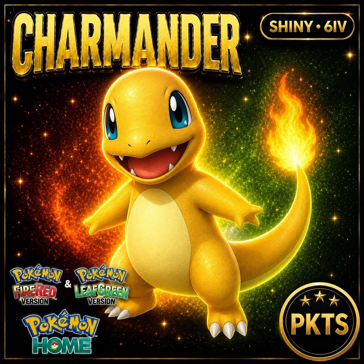 SHINY CHARMANDER Pokémon FireRed LeafGreen 6IV Competitive Battle Ready