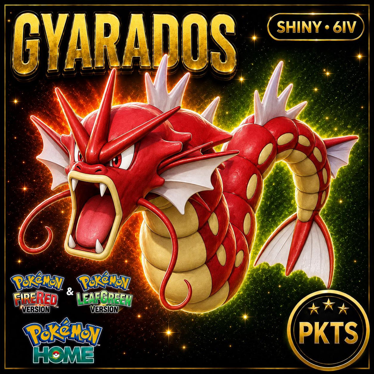 SHINY GYARADOS Pokémon FireRed LeafGreen 6IV Competitive Battle Ready