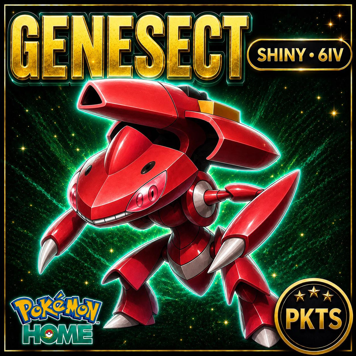 Shiny GENESECT Pokémon HOME 6IV Competitive Battle Ready