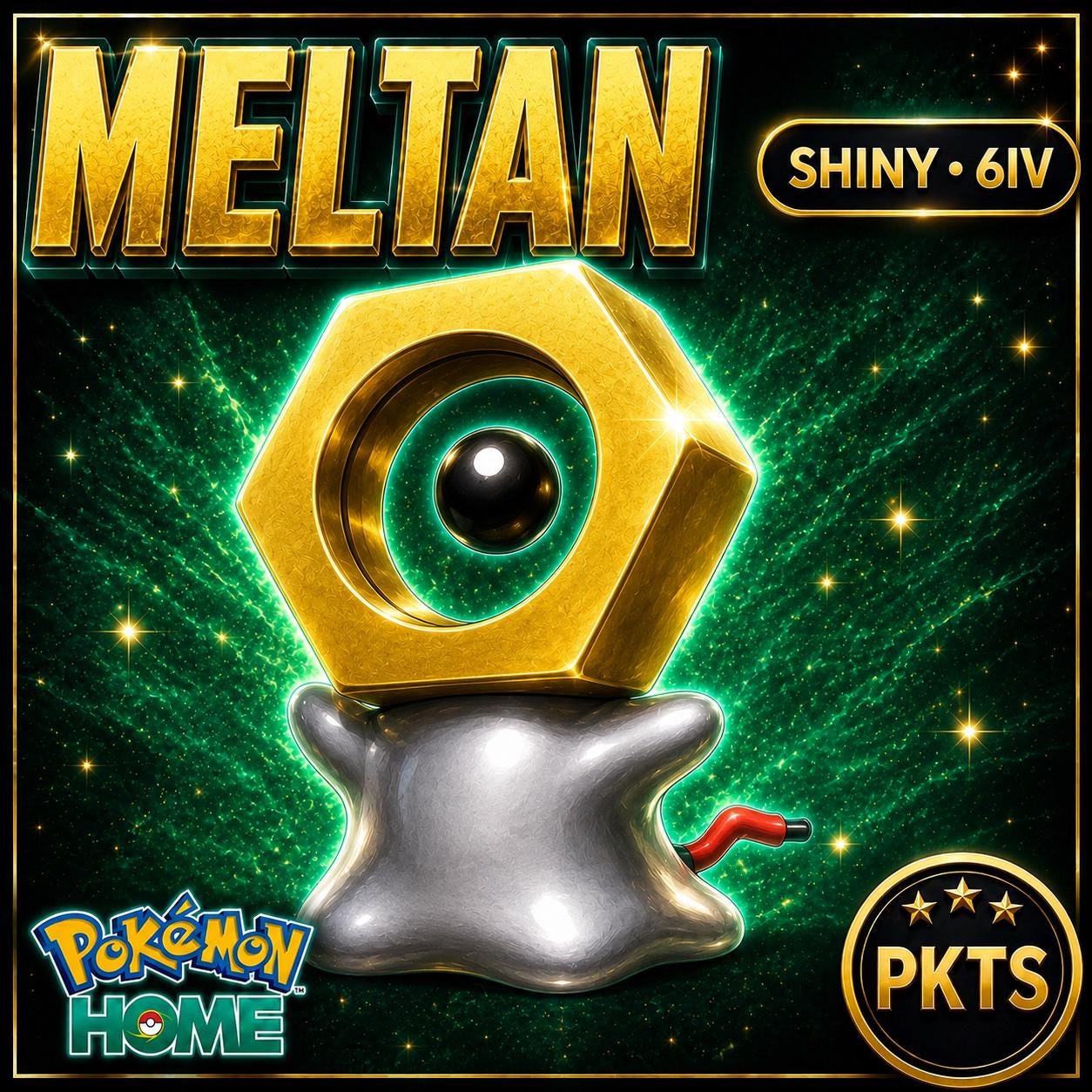 Shiny Meltan Pokémon HOME 6IV Competitive Battle Ready