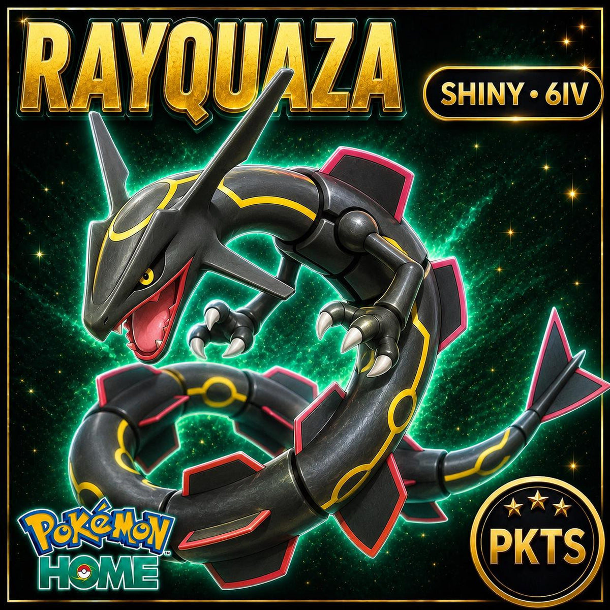 Shiny Rayquaza Pokémon HOME 6IV Competitive Battle Ready