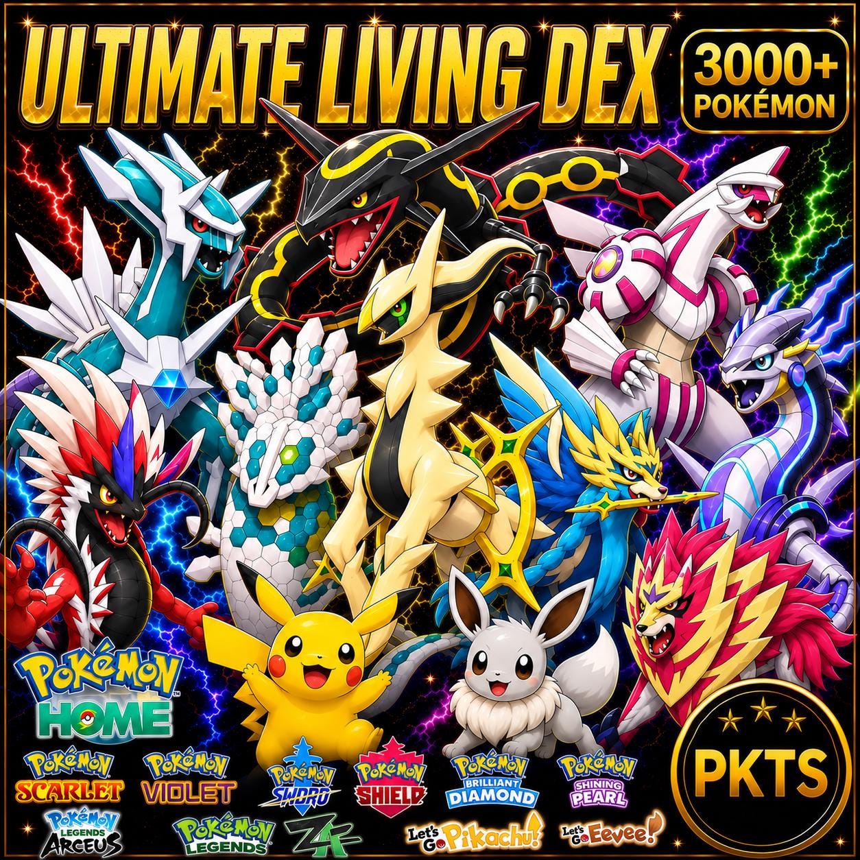 Complete Living Dex 3000+ Pokemon HOME, All Switch Games, All Forms, Legendaries & Mythicals