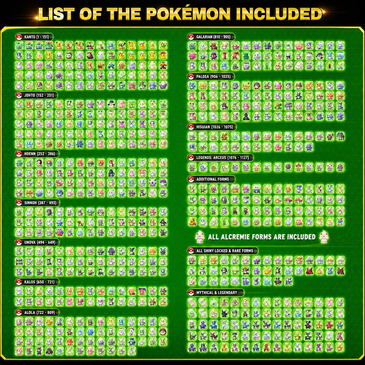 Complete Living Dex 3000+ Pokemon HOME, All Switch Games, All Forms, Legendaries & Mythicals