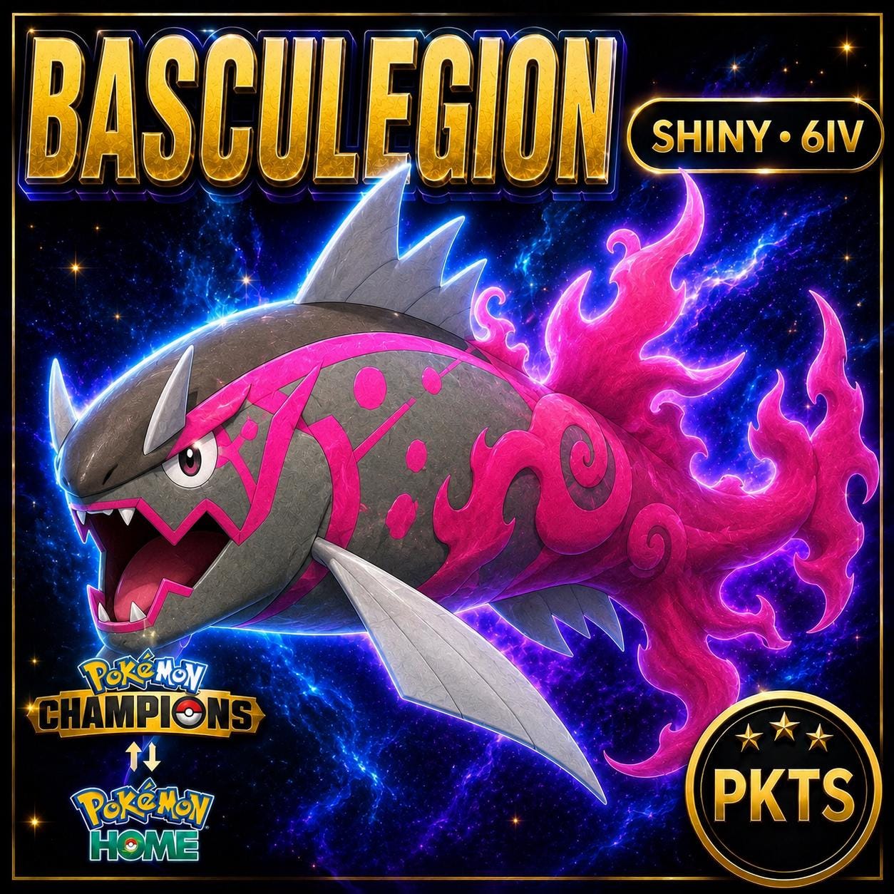 Shiny Basculegion Pokémon Champions 6IV Competitive Battle Ready