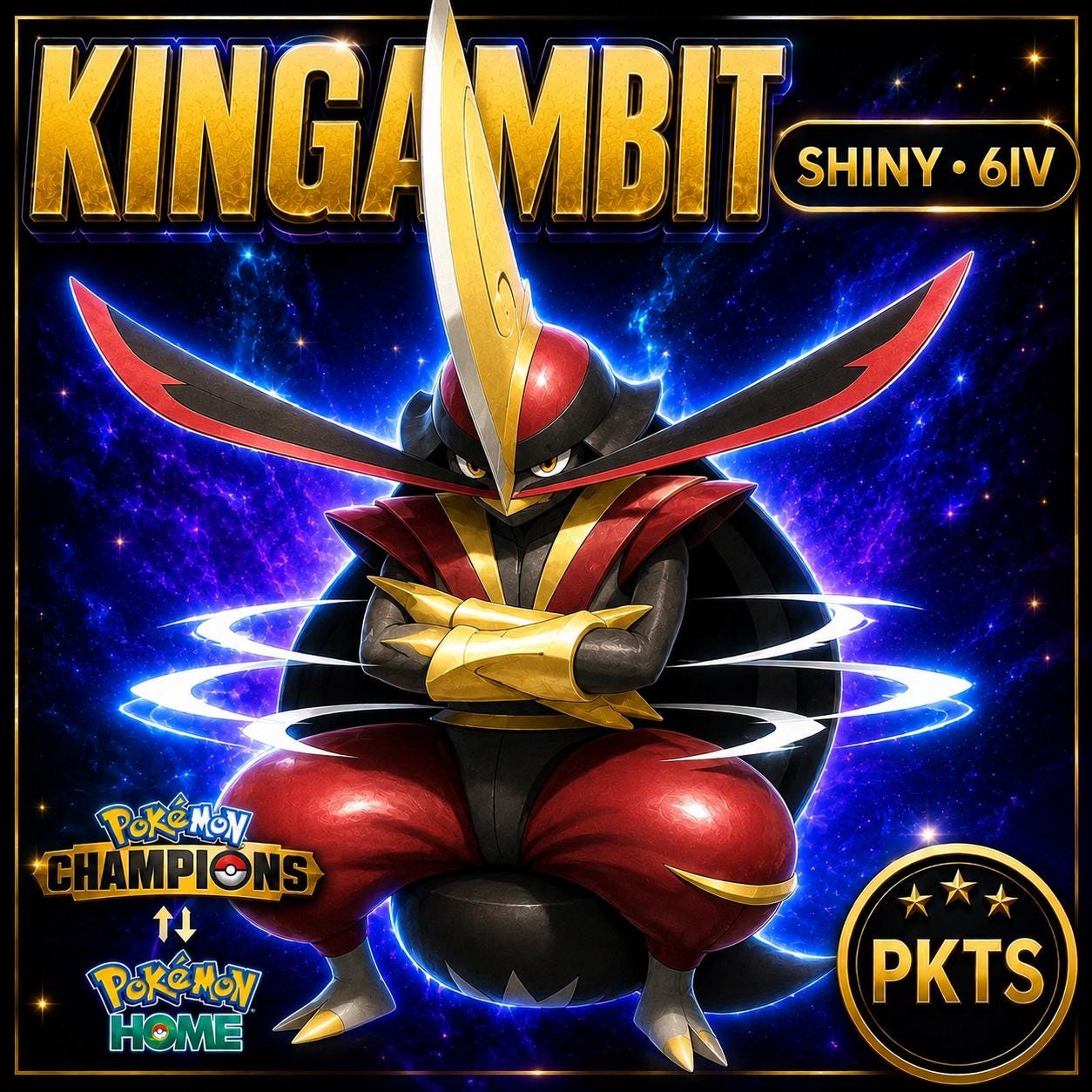 Shiny Kingambit Pokémon Champions 6IV Competitive Battle Ready