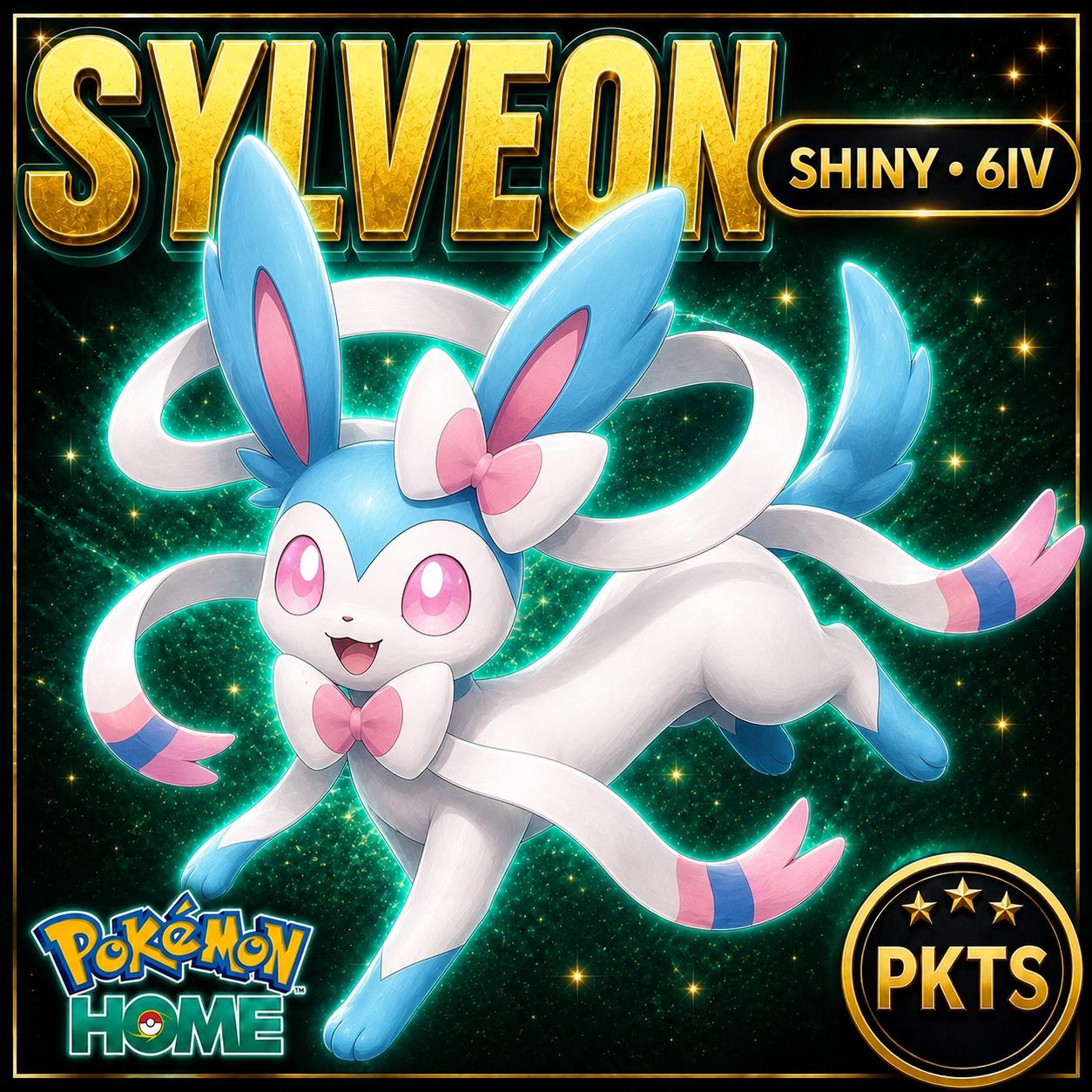 Shiny Sylveon Pokémon HOME 6IV Competitive Battle Ready