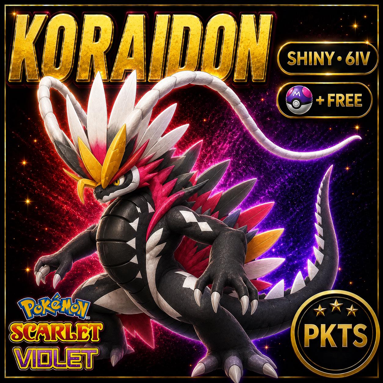 Shiny 6IV Koraidon GameStop Event Pokémon Scarlet Violet Competitive Battle Ready