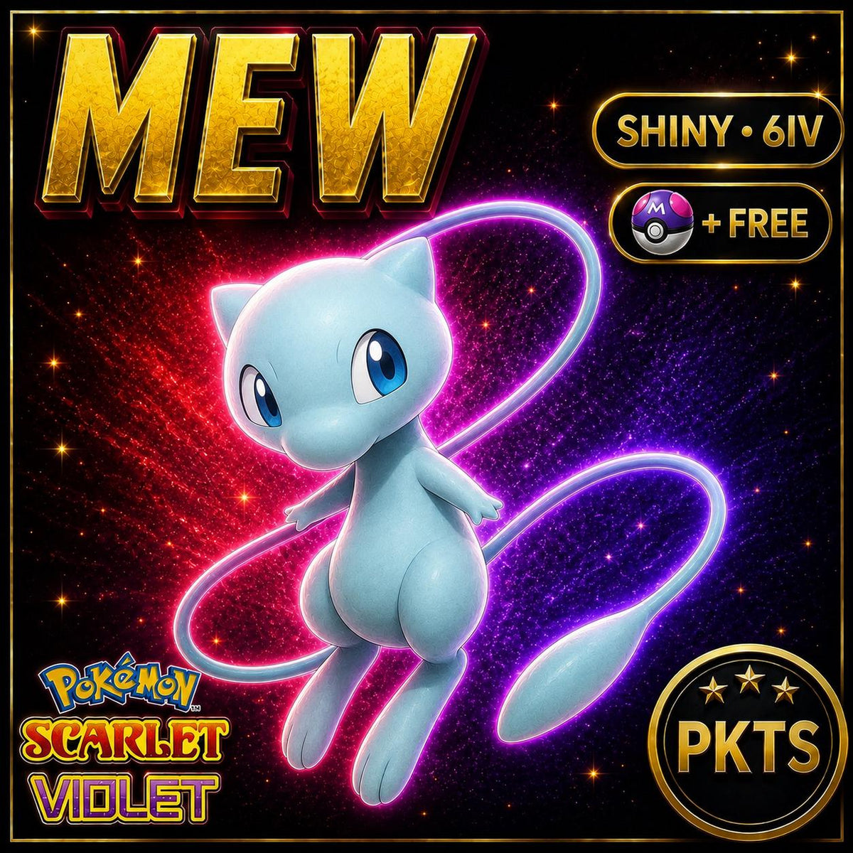 Shiny Faraway Island Mew Lv. 30 PKTS Event 2005 Pokémon HOME Trade Scarlet Violet Rare