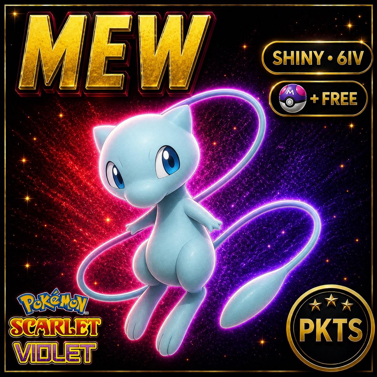 Shiny Faraway Island Mew Lv. 30 PKTS Event 2005 Pokémon HOME Trade Scarlet Violet Rare