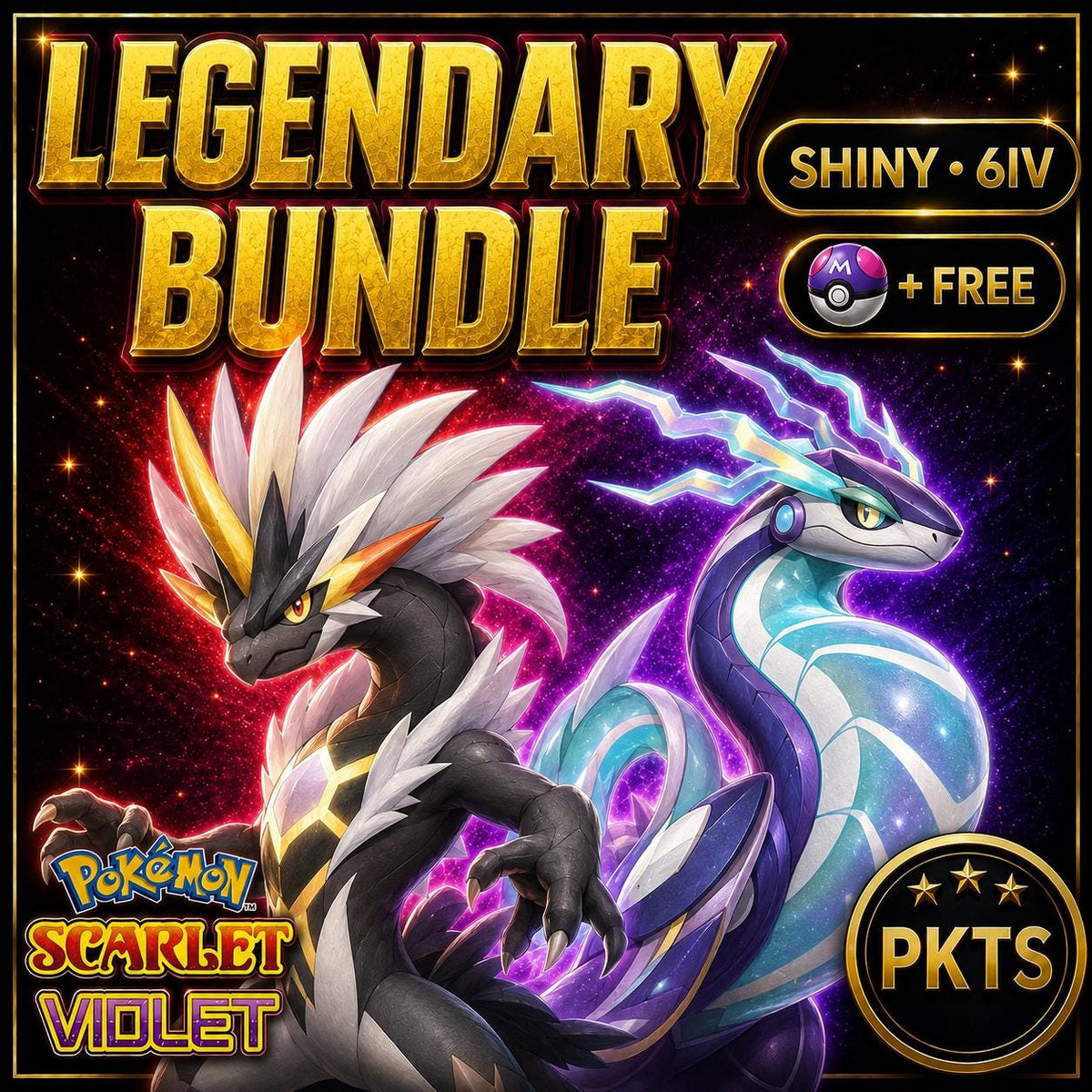 Shiny 6IV Koraidon Miraidon Duo Bundle GameStop Event Pokémon Scarlet Violet Competitive Battle