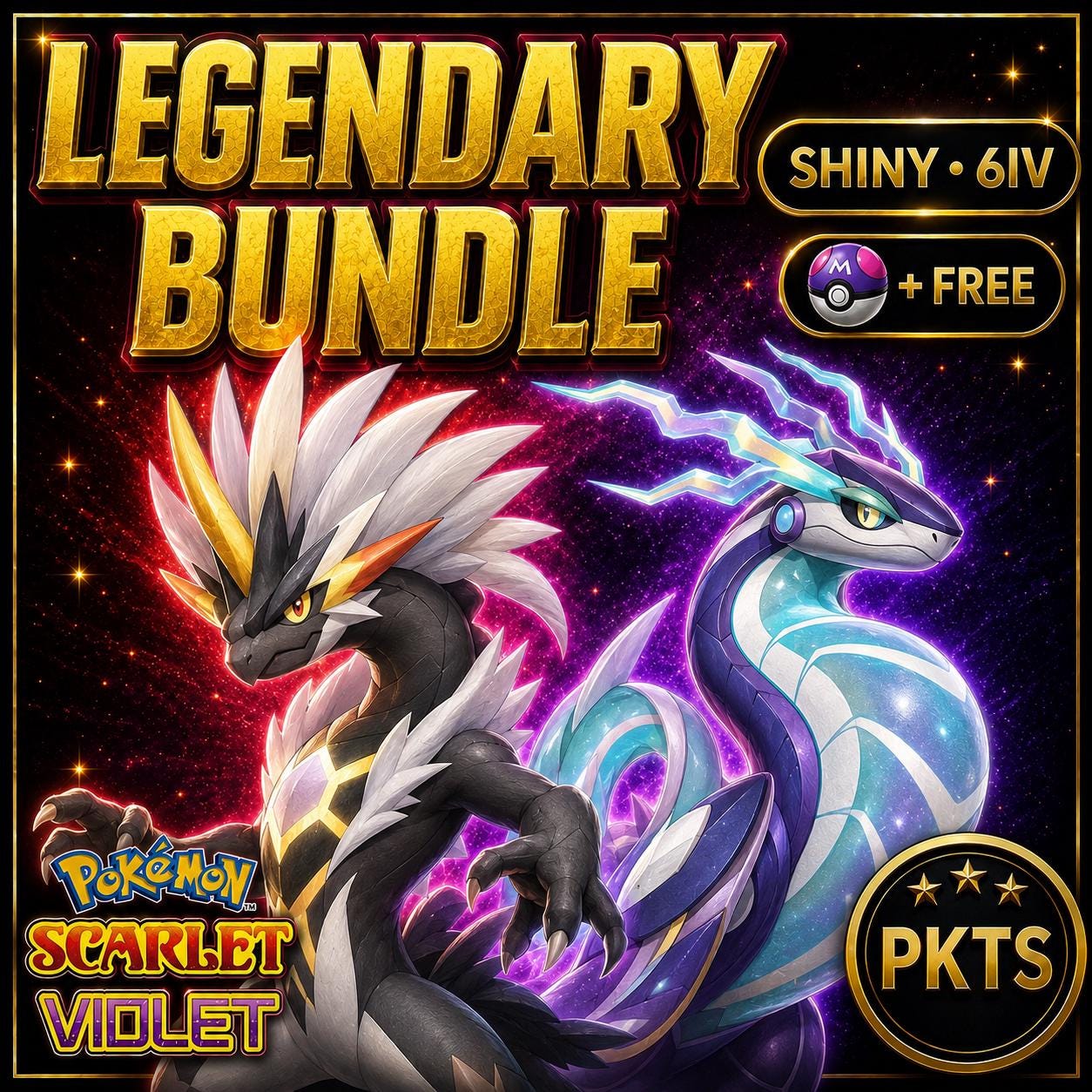 Shiny 6IV Koraidon Miraidon Duo Bundle GameStop Event Pokémon Scarlet Violet Competitive Battle