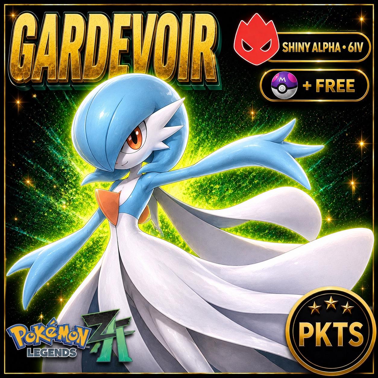 Shiny Alpha Gardevoir Pokémon Legends ZA 6IV Competitive Battle Ready