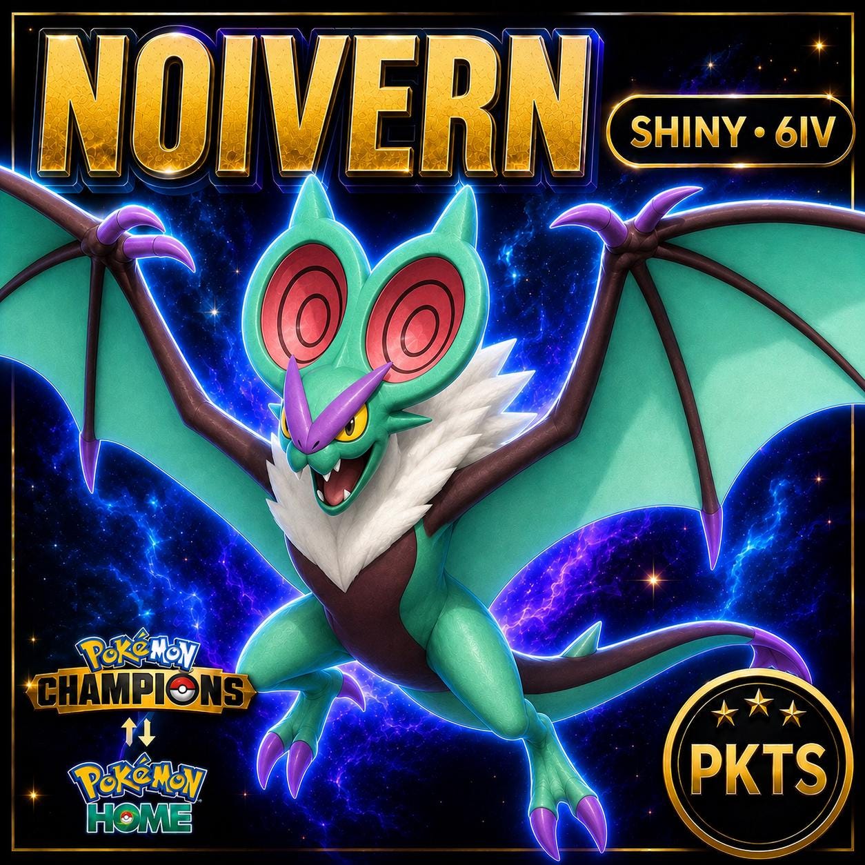 Shiny Noivern Pokémon Champions 6IV Competitive Battle Ready