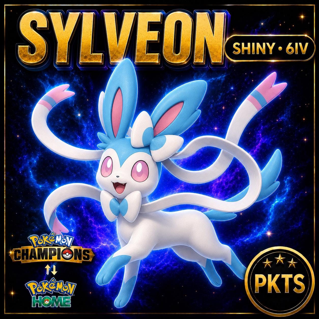 Shiny Sylveon Pokémon Champions 6IV Competitive Battle Ready