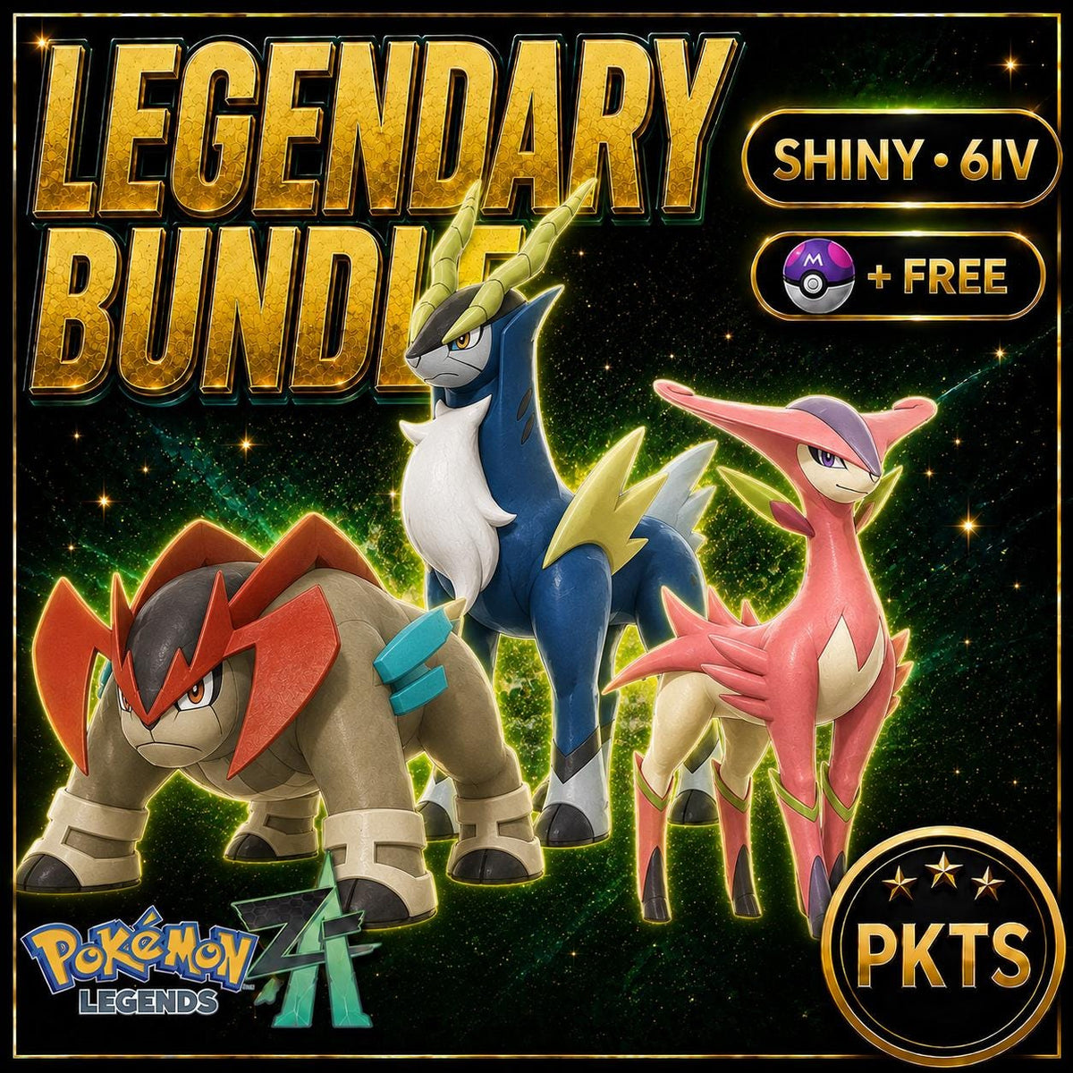 Pokemon ZA Sword of Justice Unova Pack Shiny 6IV Pokémon Legends ZA 6IV Competitive Battle