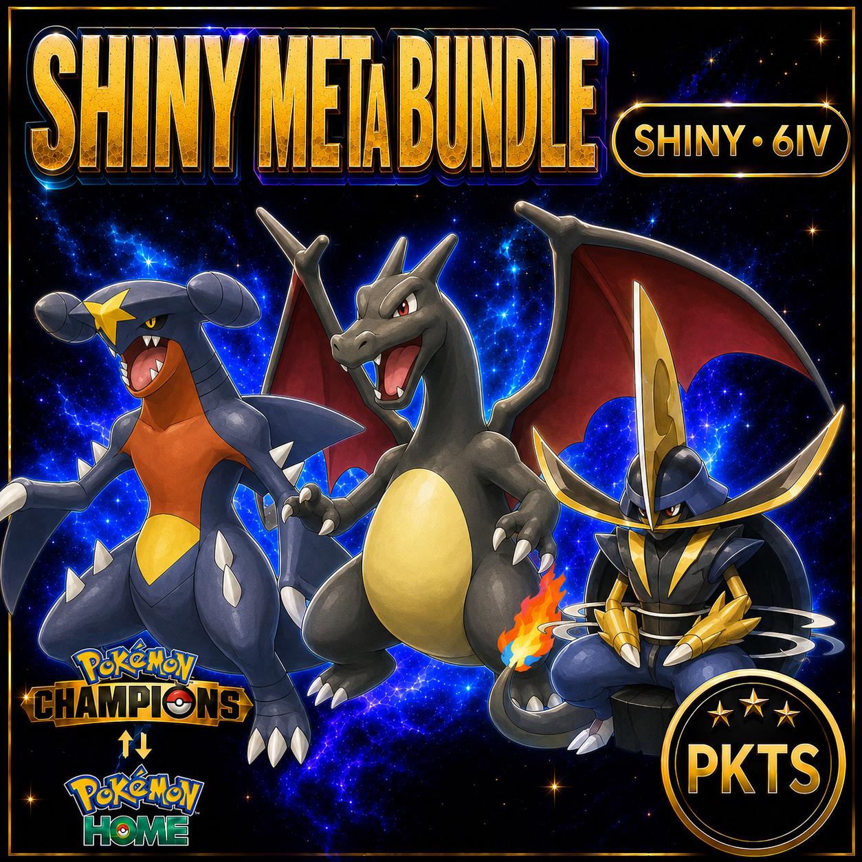 Shiny Garchomp Charizard Kingambit Pokémon Champions Bundle 6IV Competitive Battle Ready
