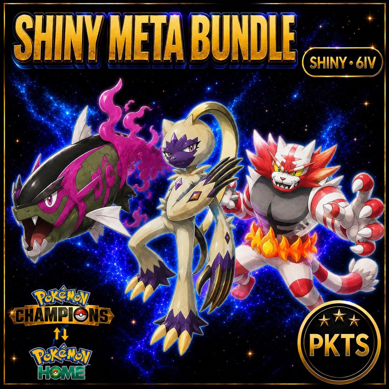Shiny Basculegion Sneasler Incineroar Pokémon Champions Bundle 6IV Competitive Battle Ready