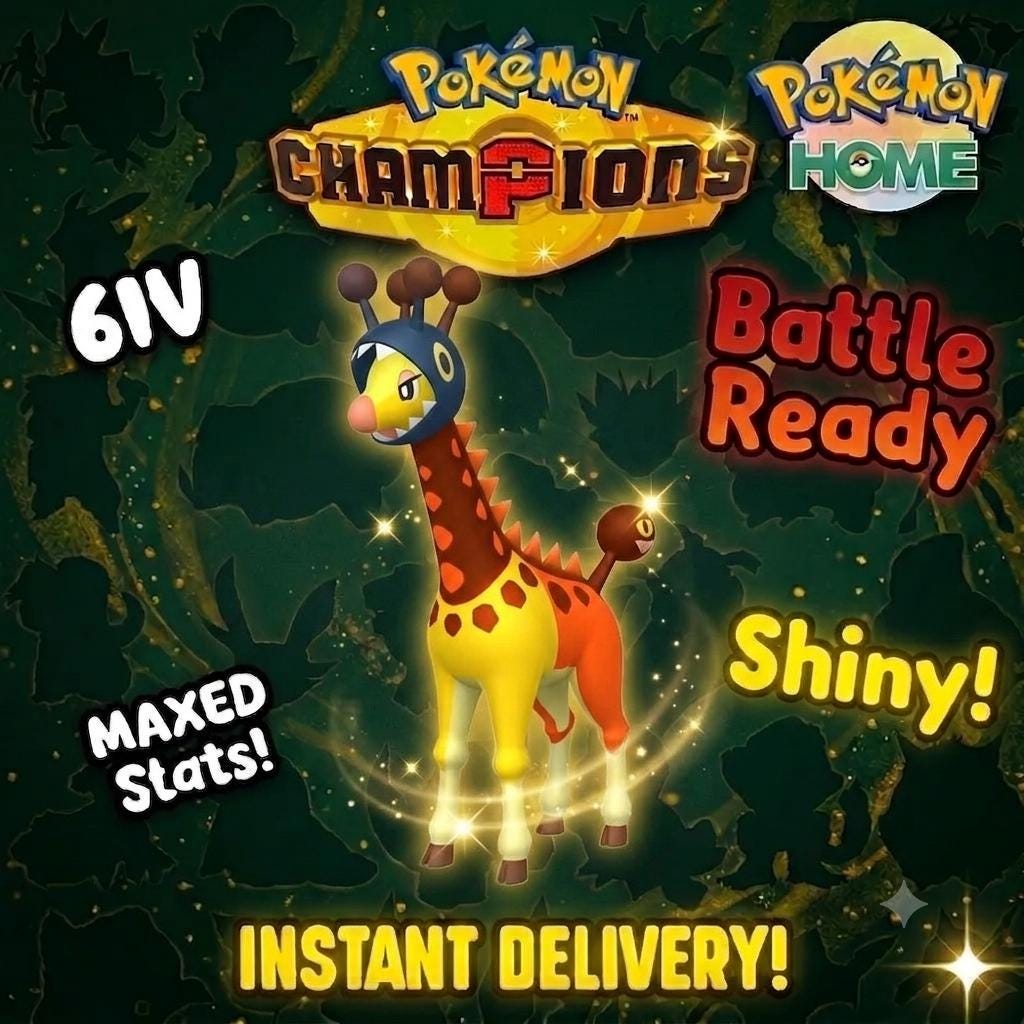 Shiny Farigiraf Pokémon Champions 6IV Competitive Battle Ready
