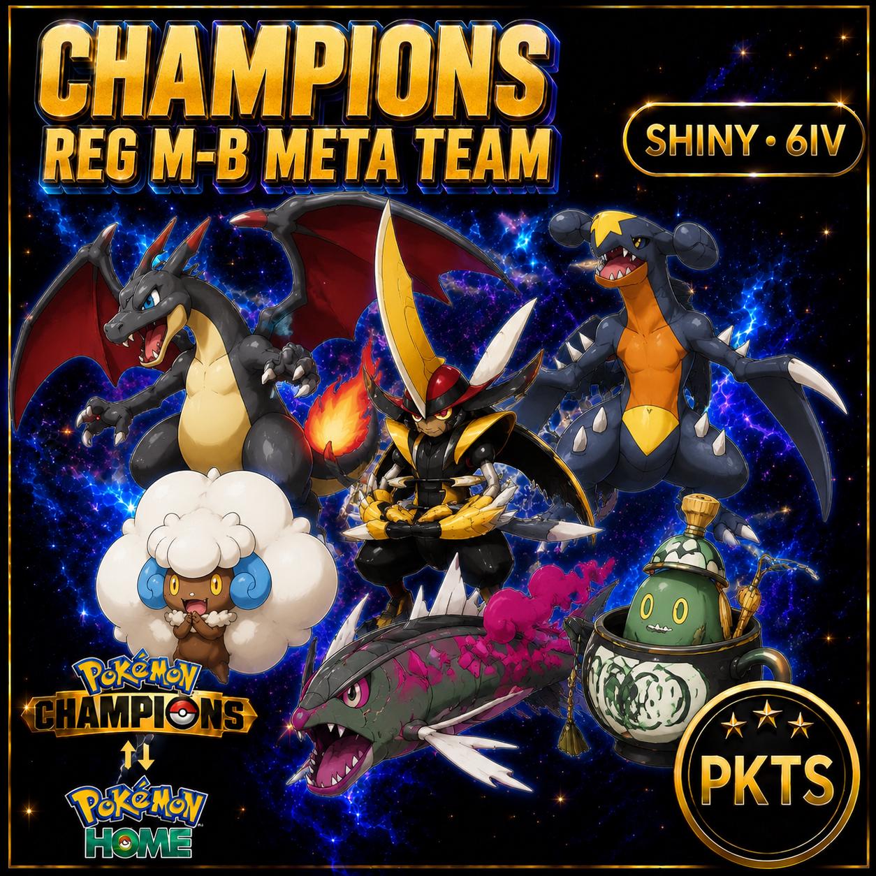 Shiny Reg M-B Meta Team Pokémon Champions 6IV Competitive Battle Ready