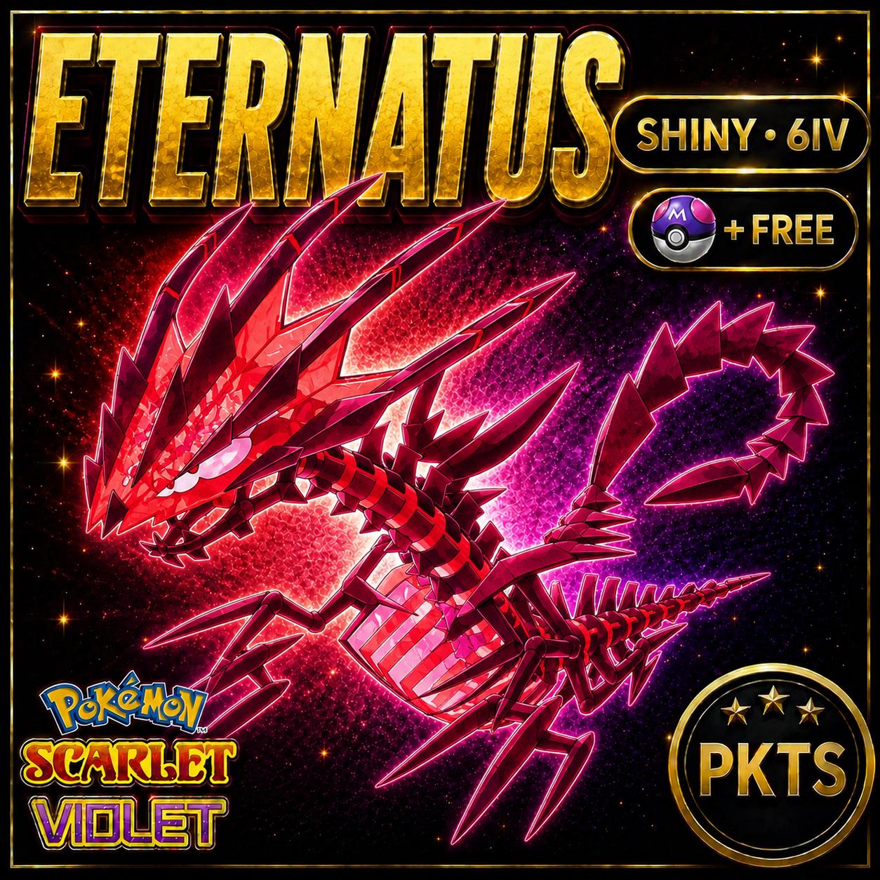 Shiny ETERNATUS Pokémon Scarlet Violet 6IV Competitive Battle Ready
