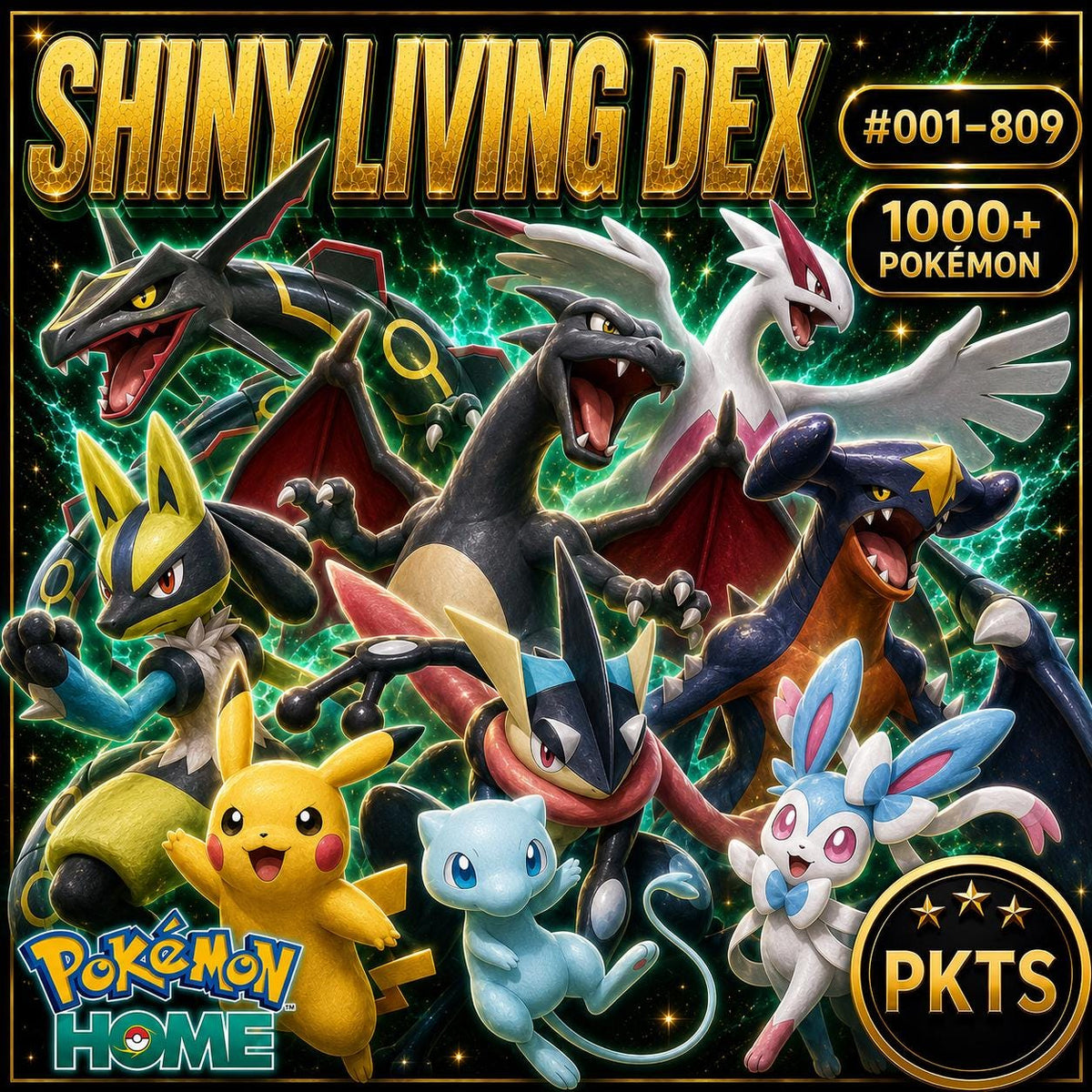 Complete Shiny Living Dex Gen 1-7 Pokemon HOME, All Forms Legendaries Mythicals, Competitive Ready 6IV Smogon, Pokedex Trade Service