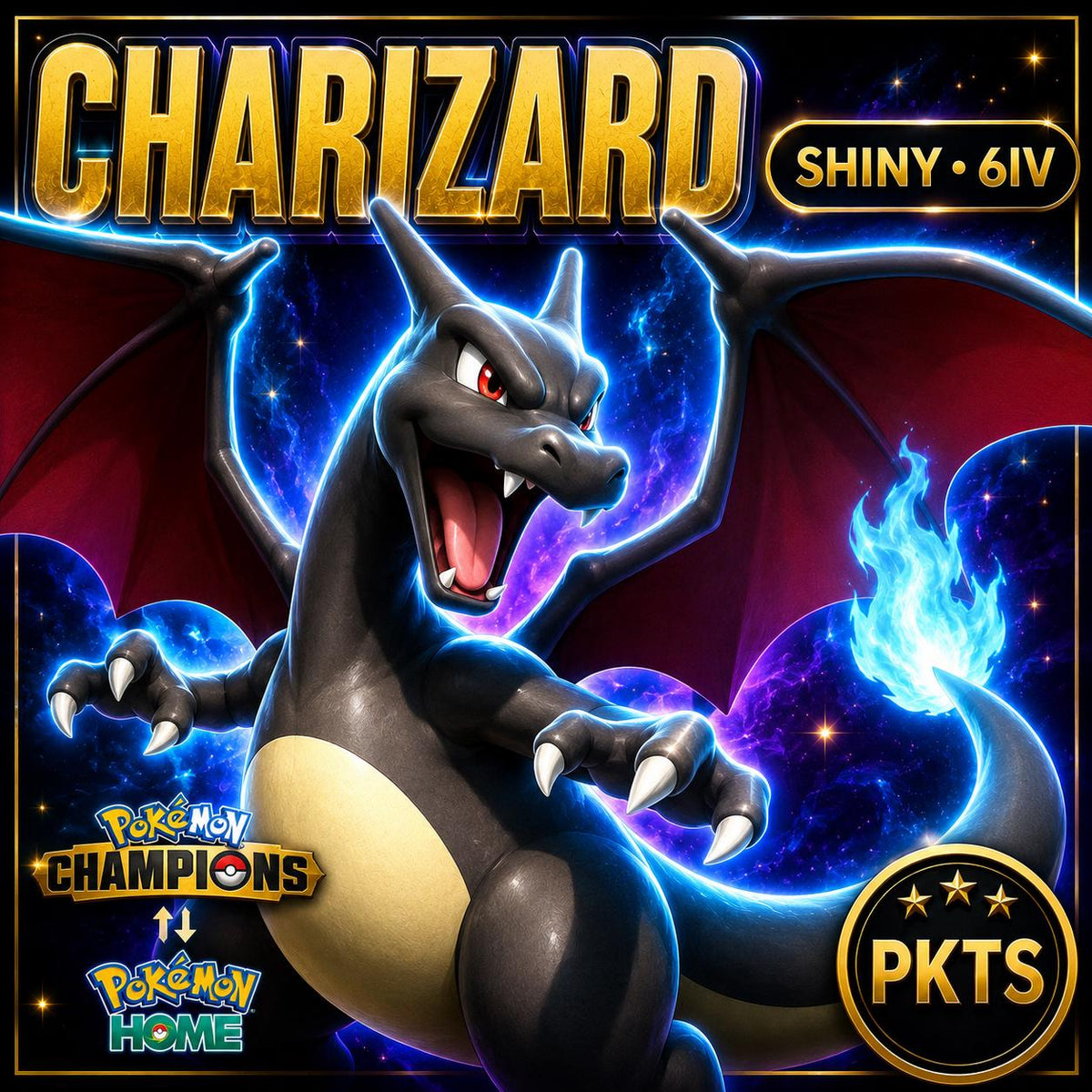 Shiny Charizard Pokémon Champions 6IV Competitive Battle Ready