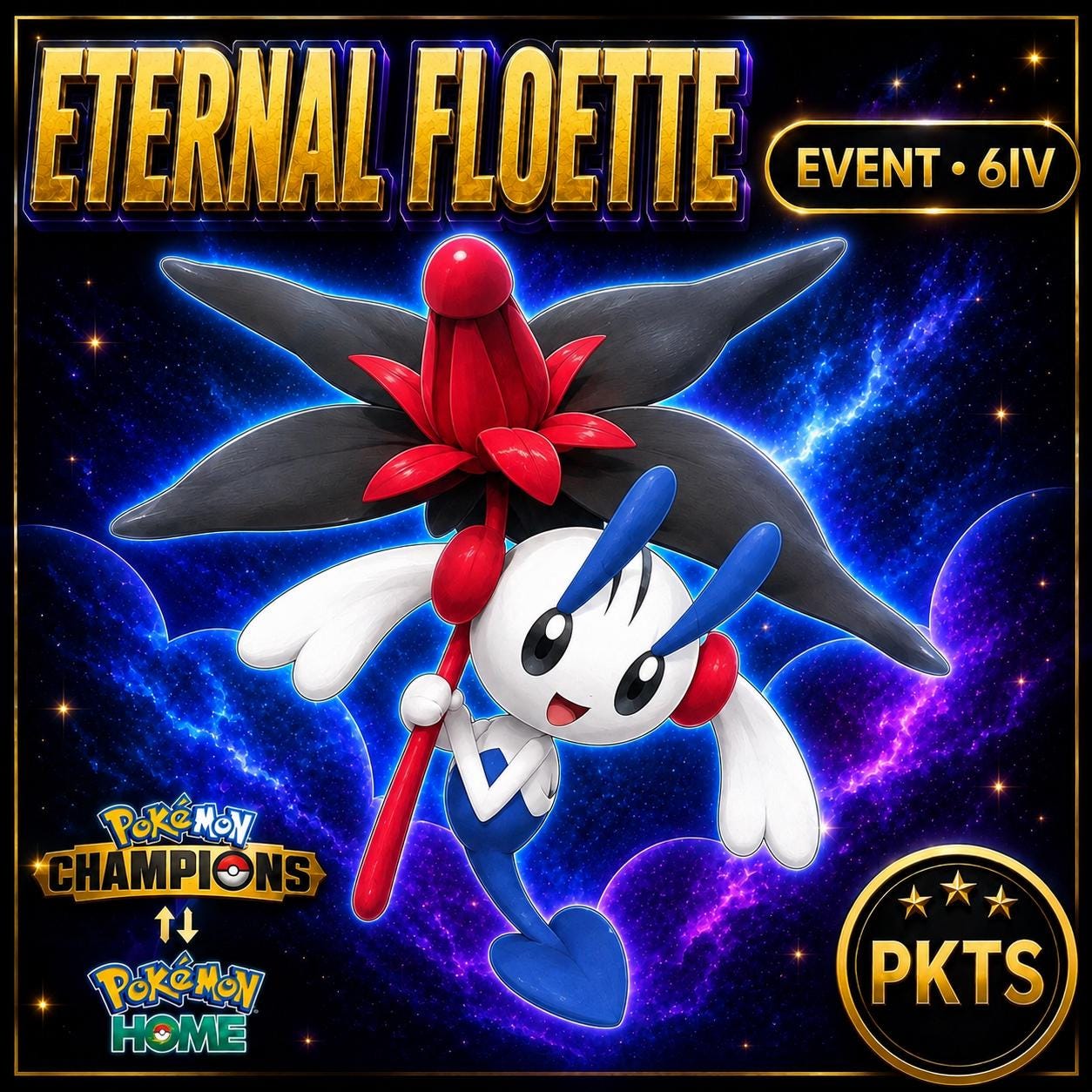 Eternal Floette Flower Pokémon Champions 6IV Competitive Battle Ready