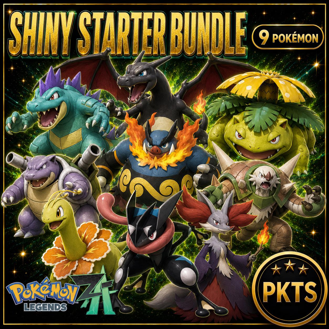 Pokemon ZA Starter Bundle Pack Shiny 6IV Pokémon Legends ZA 6IV Competitive Battle Ready