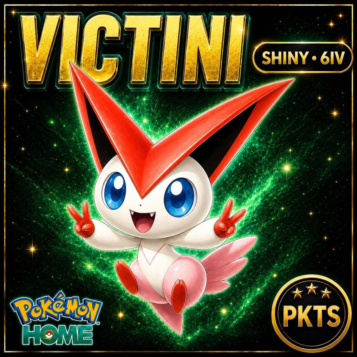 Shiny VICTINI Pokémon HOME 6IV Competitive Battle Ready
